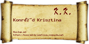 Konrád Krisztina névjegykártya